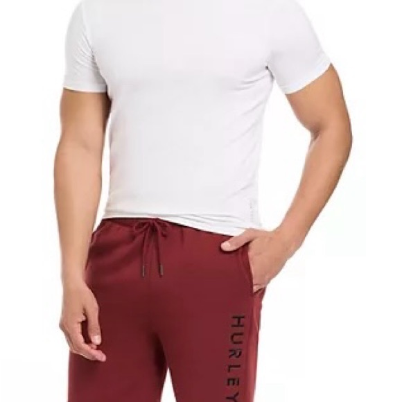 Hurley Men’s Logo Fleece Shorts Size (XXL,L) Red - Picture 3 of 8